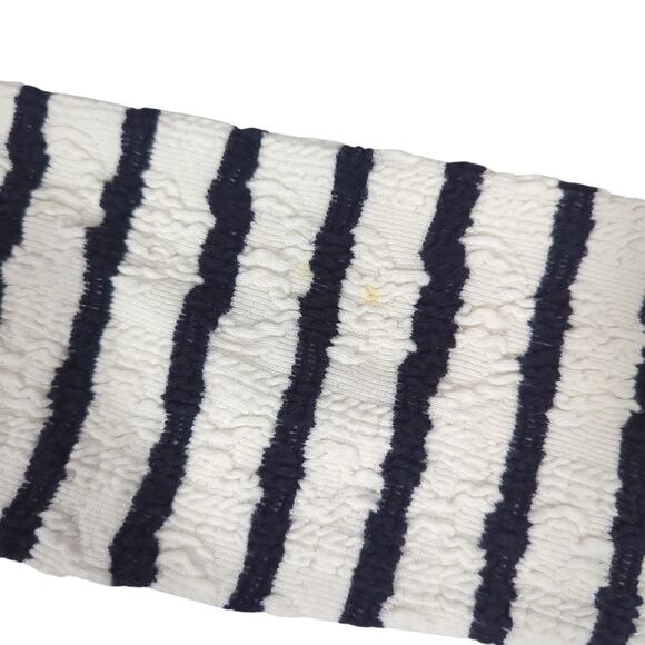 Anthropologie Postmark Textured Stripe Pleated Inset‎ Top Navy and White S - Picture 8 of 8